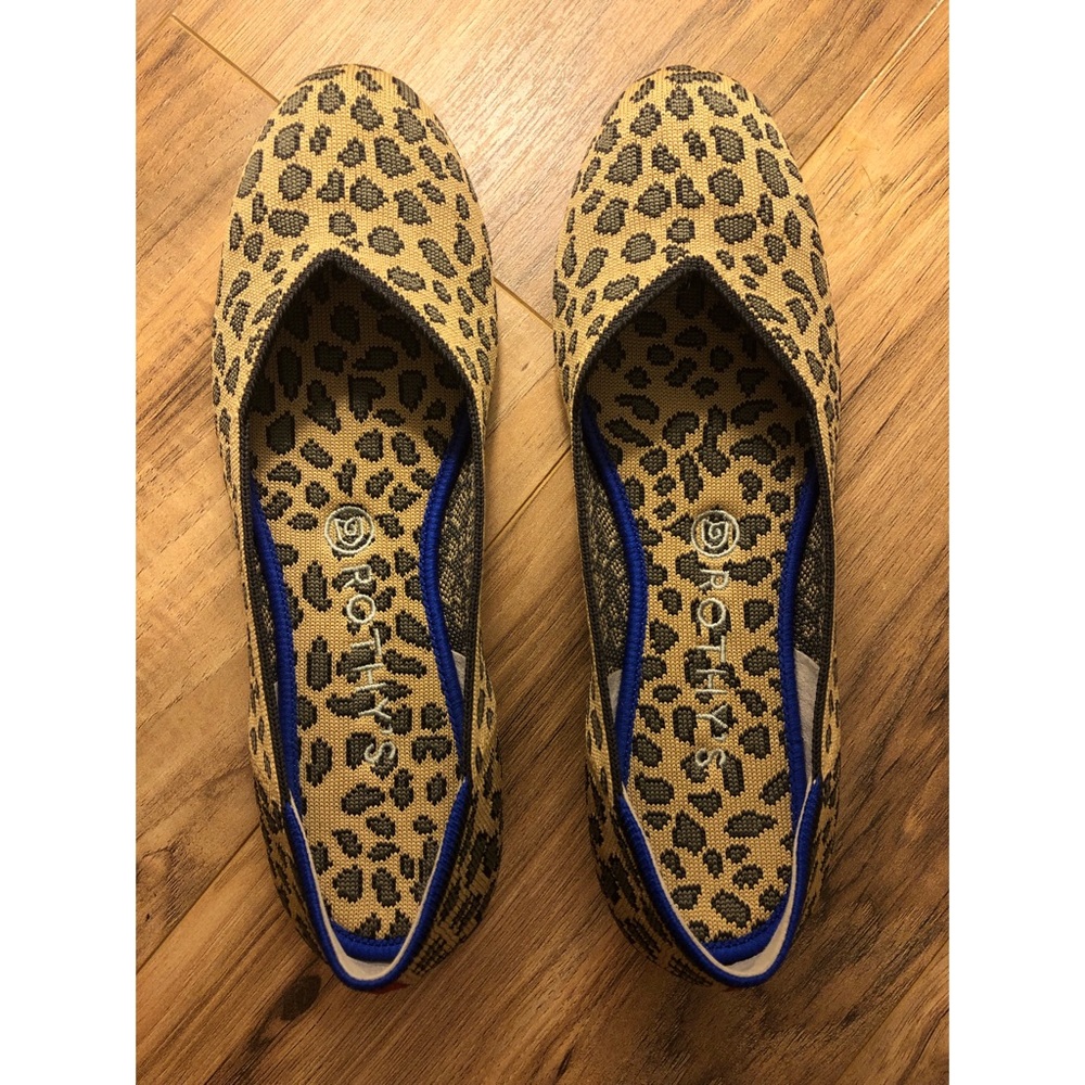 Rothy’s Leopard/Spotted “The Flat”, Size 9, EUC